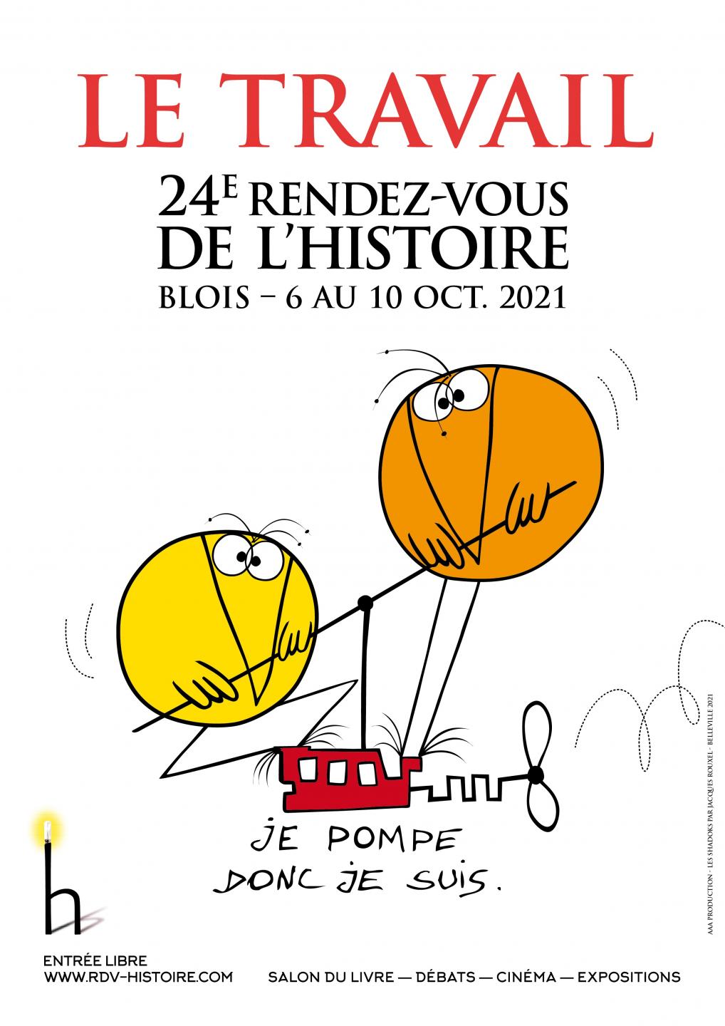 Affiche des Rendez-Vous de l'Histoire de Blois de 2021