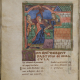 Vie de Sainte Radegonde - Radegonde délivre du démon la possédée Fraifrède. Initiale N(on)